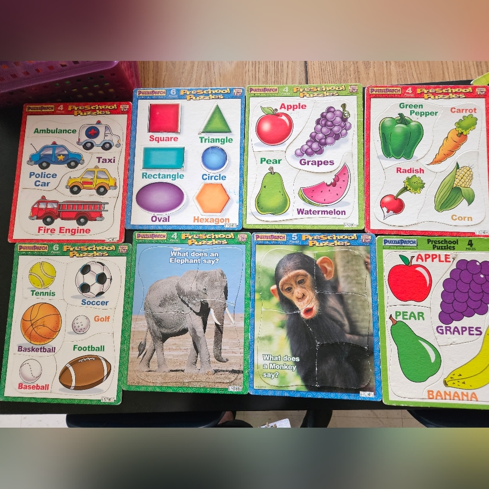 Lot of 8 Pre-School Puzzles